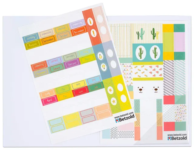 Betzold Index-Sticker Kalender Sticker-Set 43-teilig