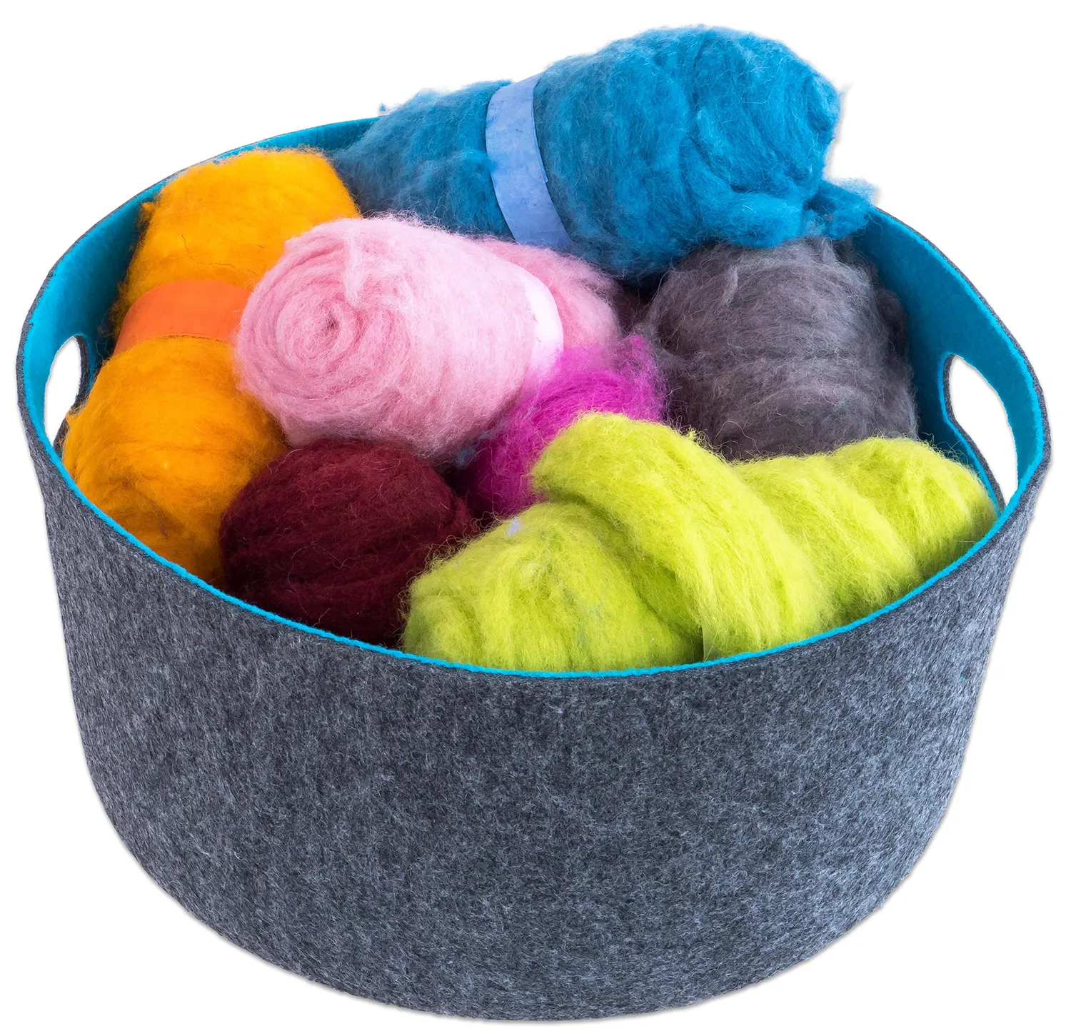Betzold Filzkorb türkis Aufbewahrungskorb 38 cm
