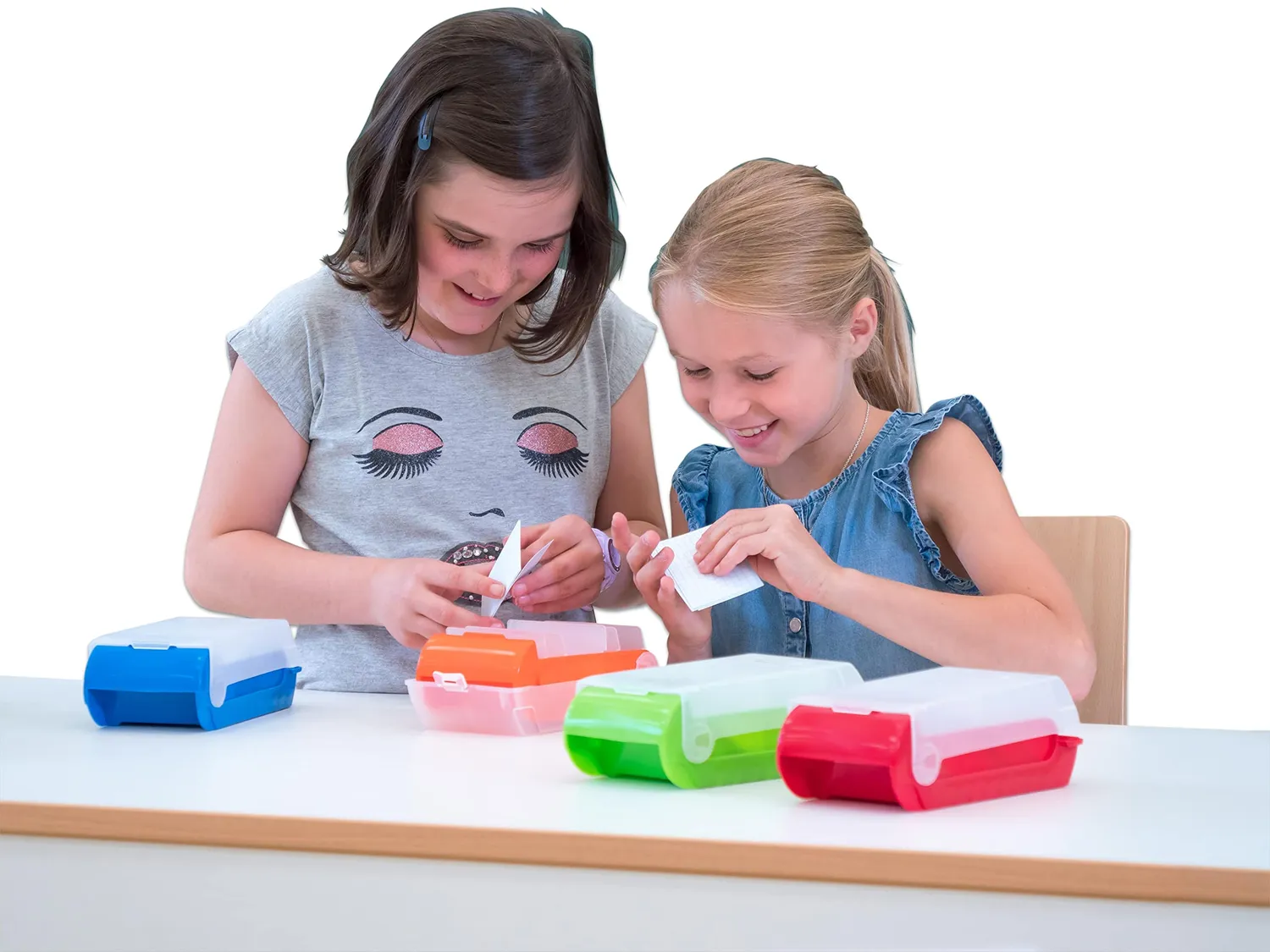 Betzold Kartei 6er-Set DIN A8 Lernboxen bunt ohne Karten