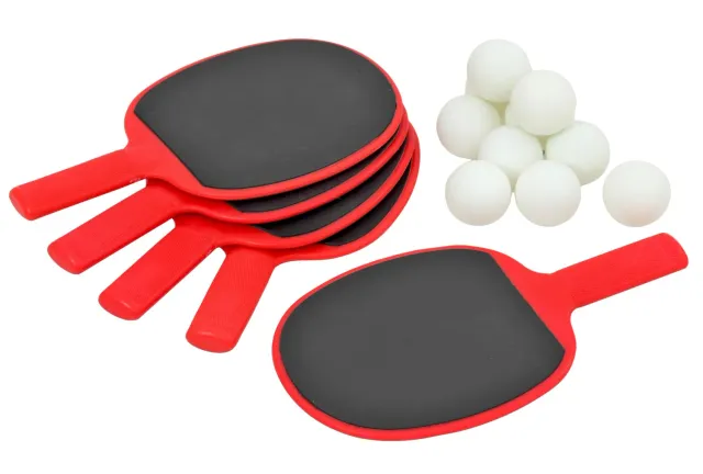Betzold Tischtennis Outdoor-Set 5 Schläger 10 Bälle wetterfest