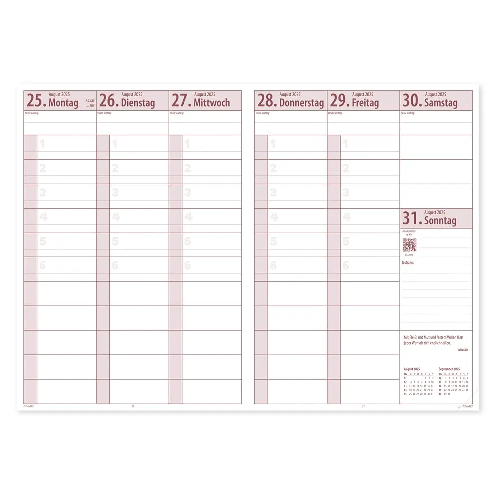 TimeTEX Sozial-Pädagogen-Schulplaner A4-Plus 10558 Kalender 26/27