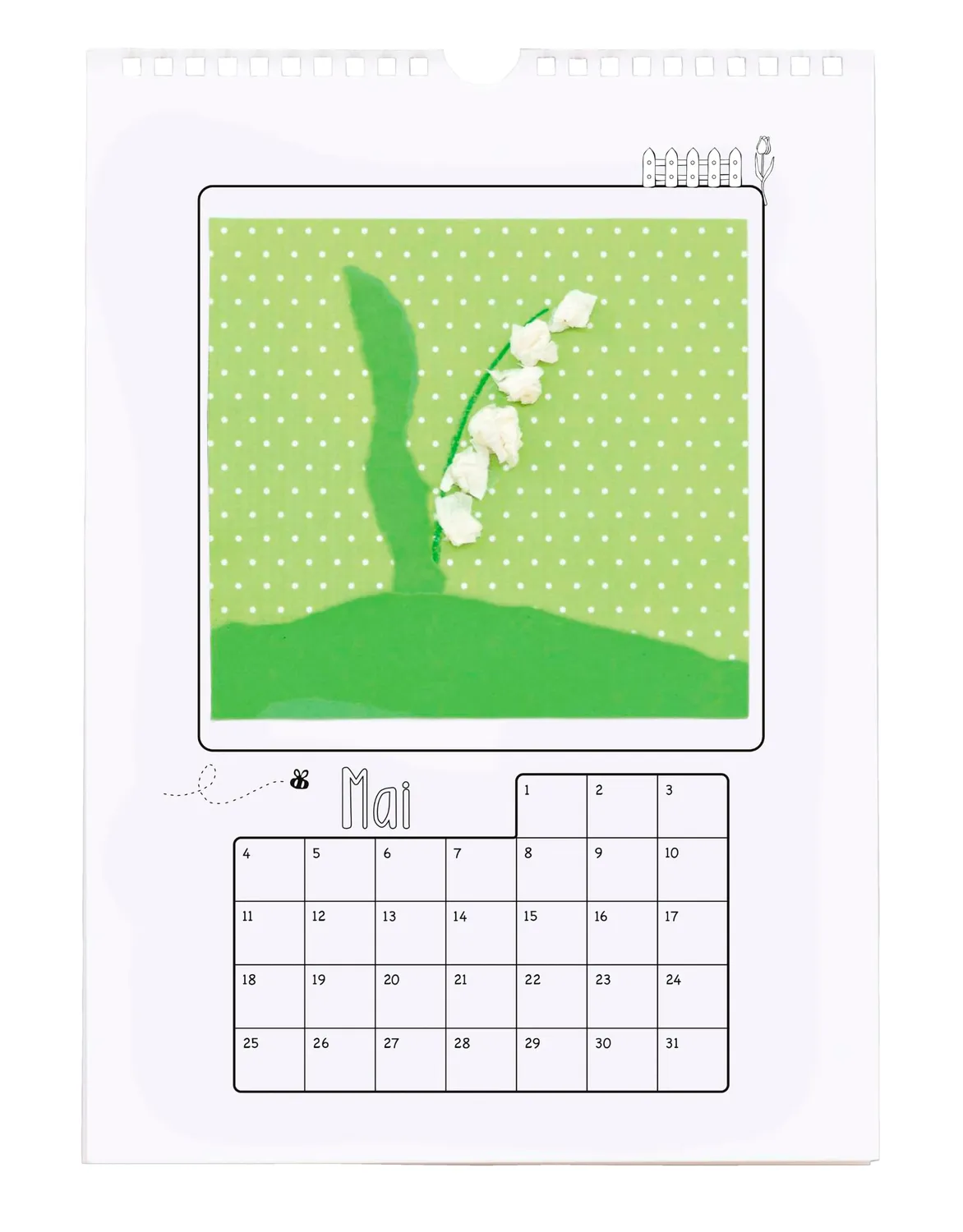 Betzold Bastel-Kalender Lernende Blanko-Wandkalender