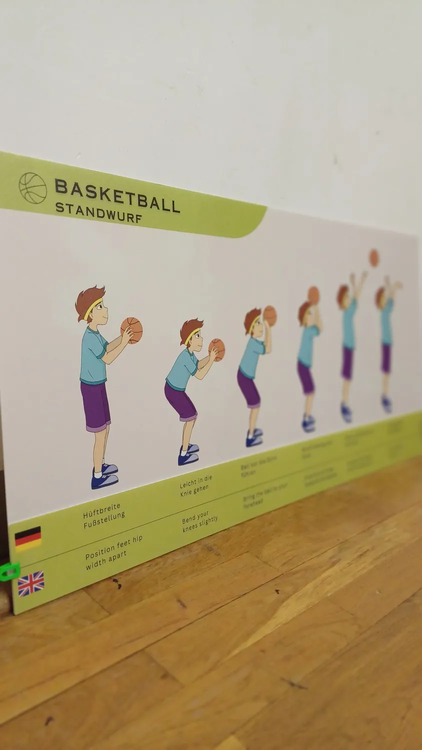 Sportlerntafel Lerntafelstreifen ET bilingual