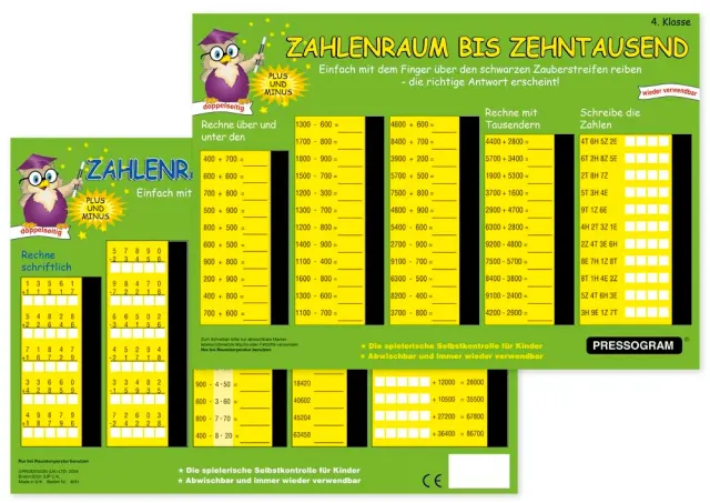 TimeTEX Zaubertafel Mathematik mit Selbstkontrolle