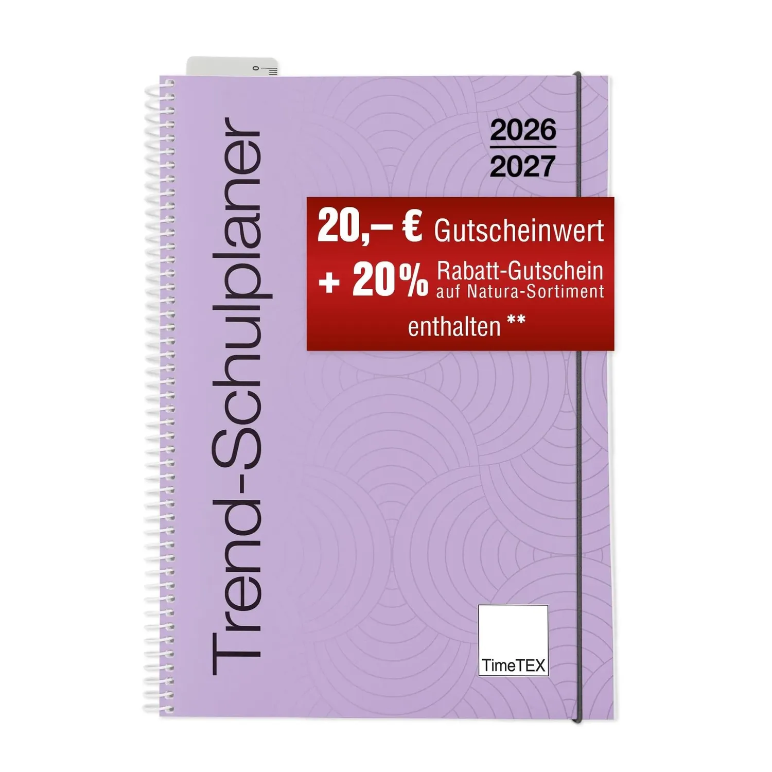 TimeTEX Trend-Schulplaner A5 2026-2027 Ringbuch