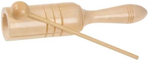 Betzold Tonblock Holz 18 cm mit Schlägel dunkler Klang