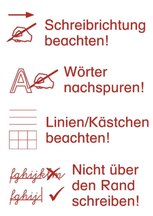 TimeTEX Perpetuum Siebdruck-Stempel 62306 4er-Set rot