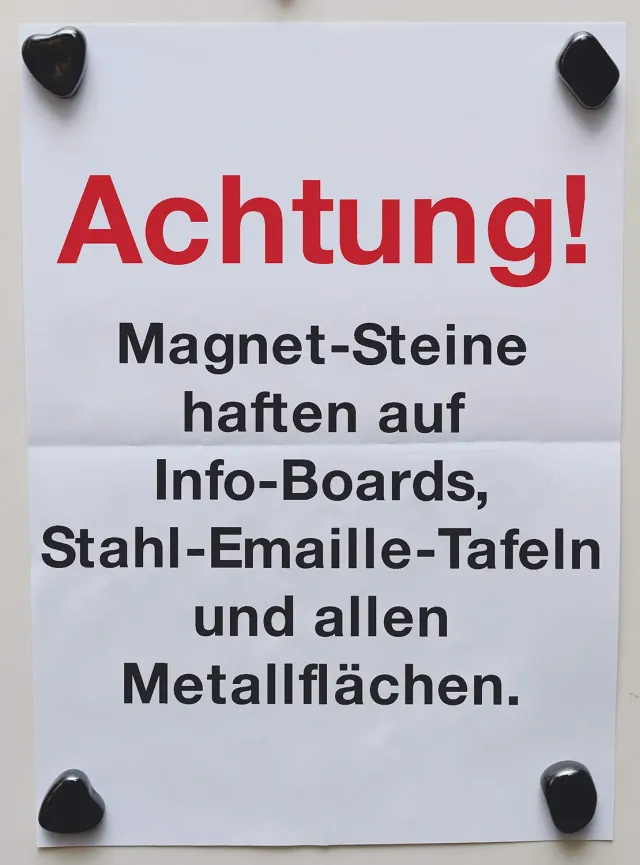 TimeTEX Magnetische Steine schwarz metallic ca. 20 Stück