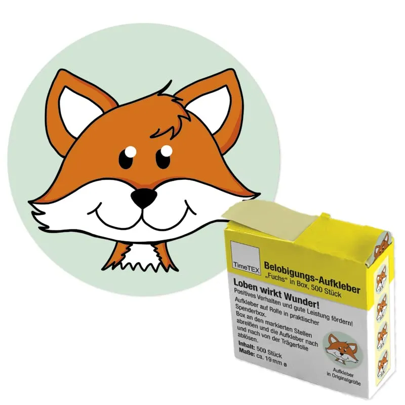 TimeTEX Belobigungs-Aufkleber in Spenderbox