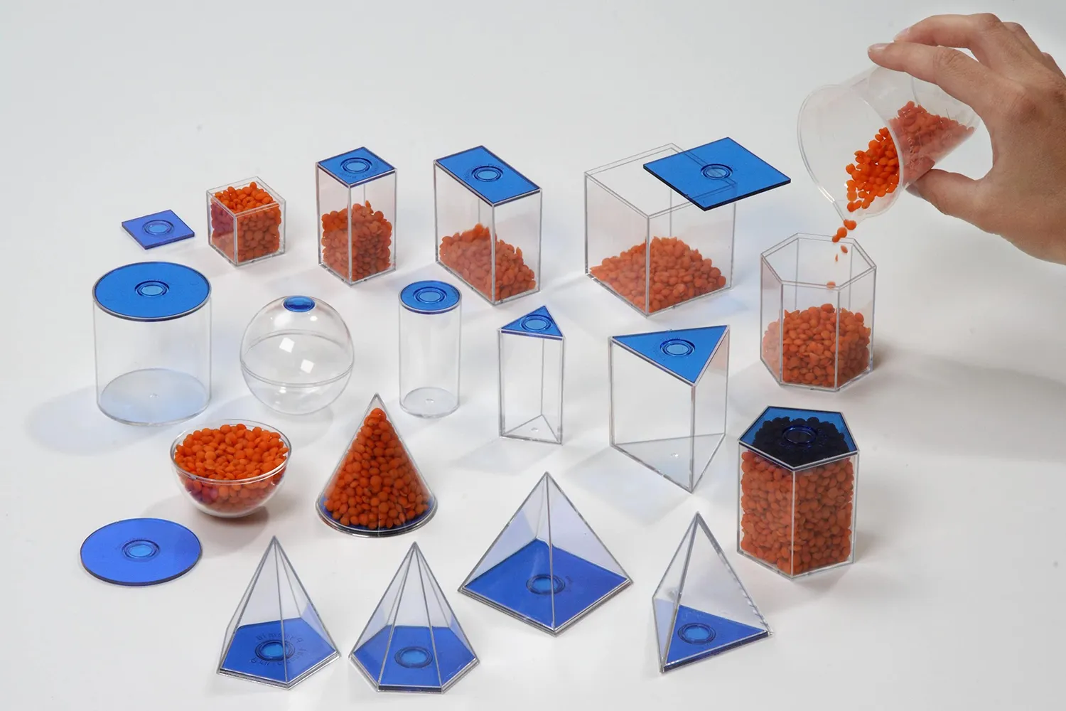 Betzold Geometrie-Körper Füllkörper-Set 17-teilig Plexiglas
