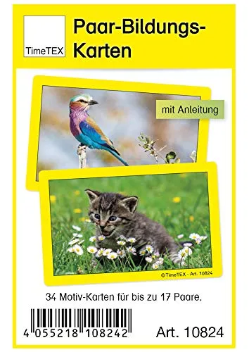 TimeTEX Paar-Bildungs-Karten 10824 Kartenspiel 34-teilig 17 Paare