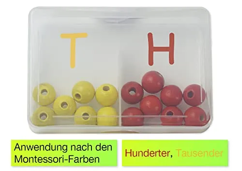 TimeTEX Schüttelbox mit Steg Zahlenzerlegung 95x65 mm ohne Perlen