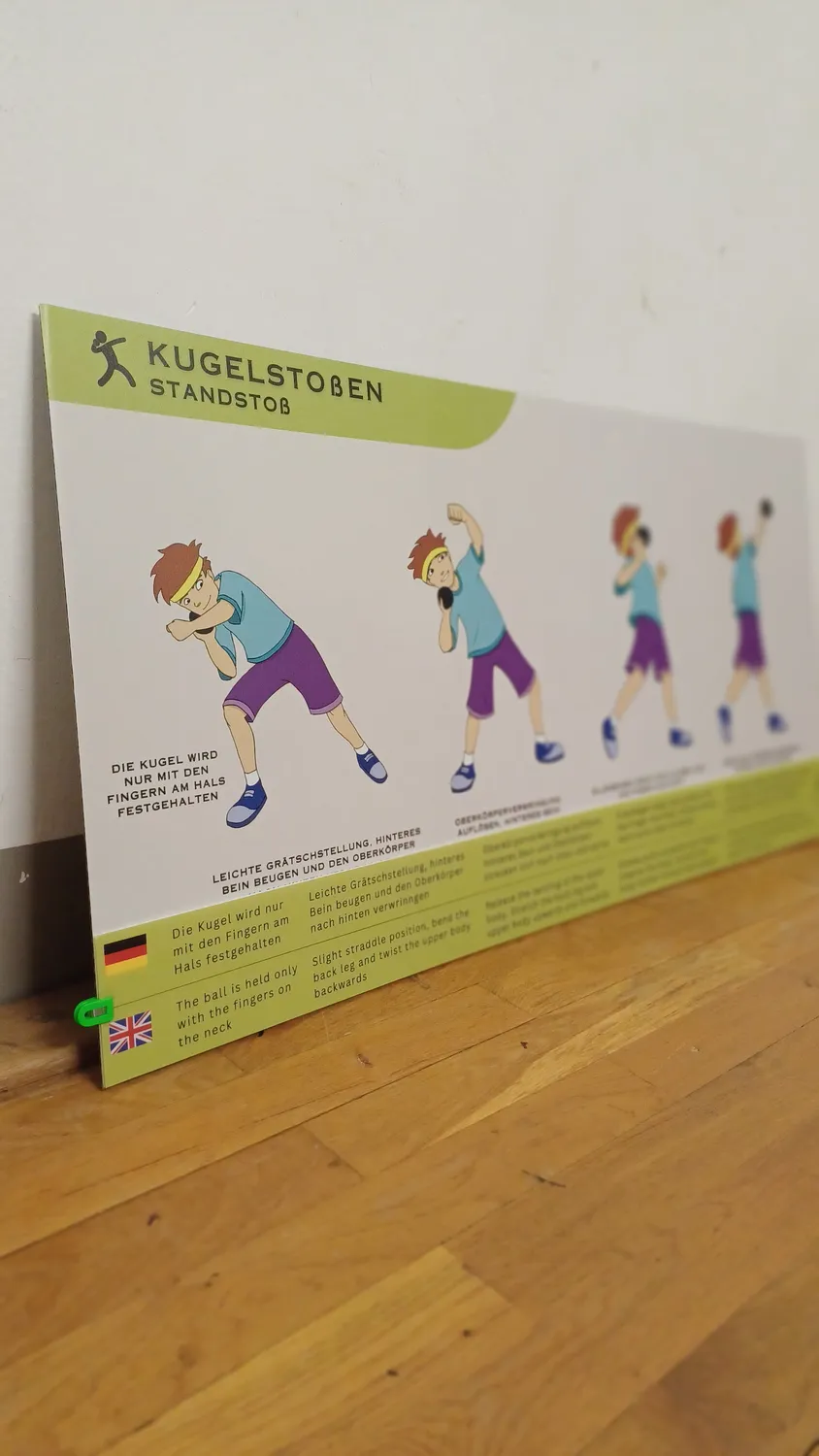 Sportlerntafel Lerntafelstreifen ET bilingual