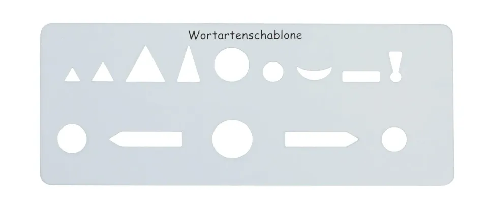 TimeTEX Wortartenschablone 175 x 70 mm 1 mm Kunststoff