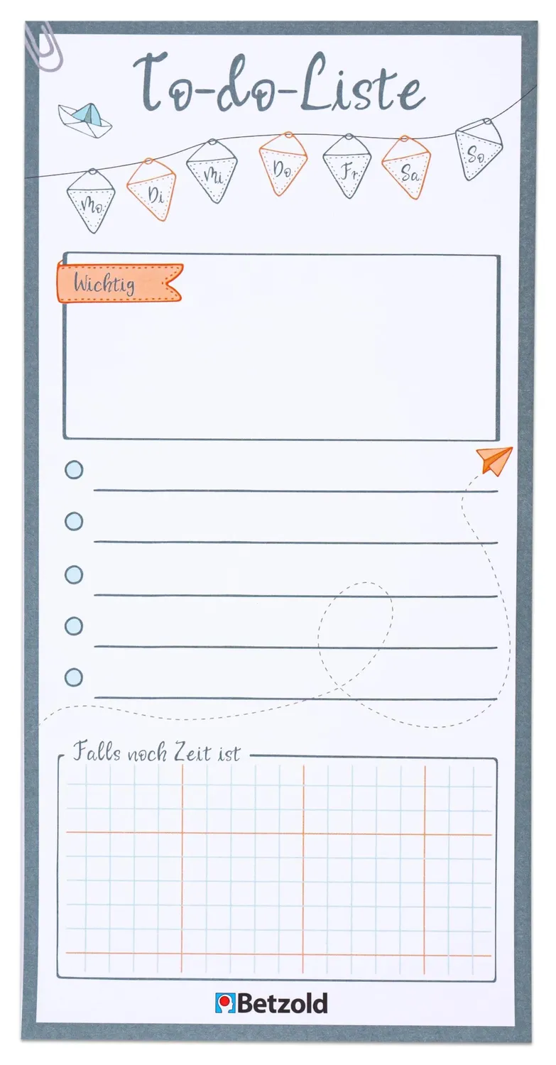 Betzold Abreißblock To-do-Liste 60 Blatt