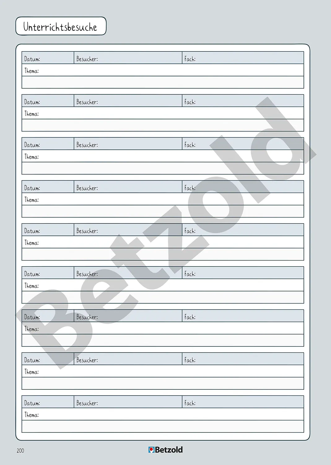 Betzold Planer-Set Referendariat 1 Schulplaner Lehrer
