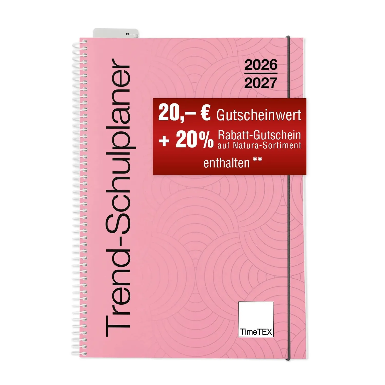 TimeTEX Trend-Schulplaner A5 2026-2027 Ringbuch