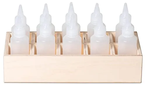 Betzold Aufbewahrungsbox Kleberflaschen Holzbox 10 Fächer