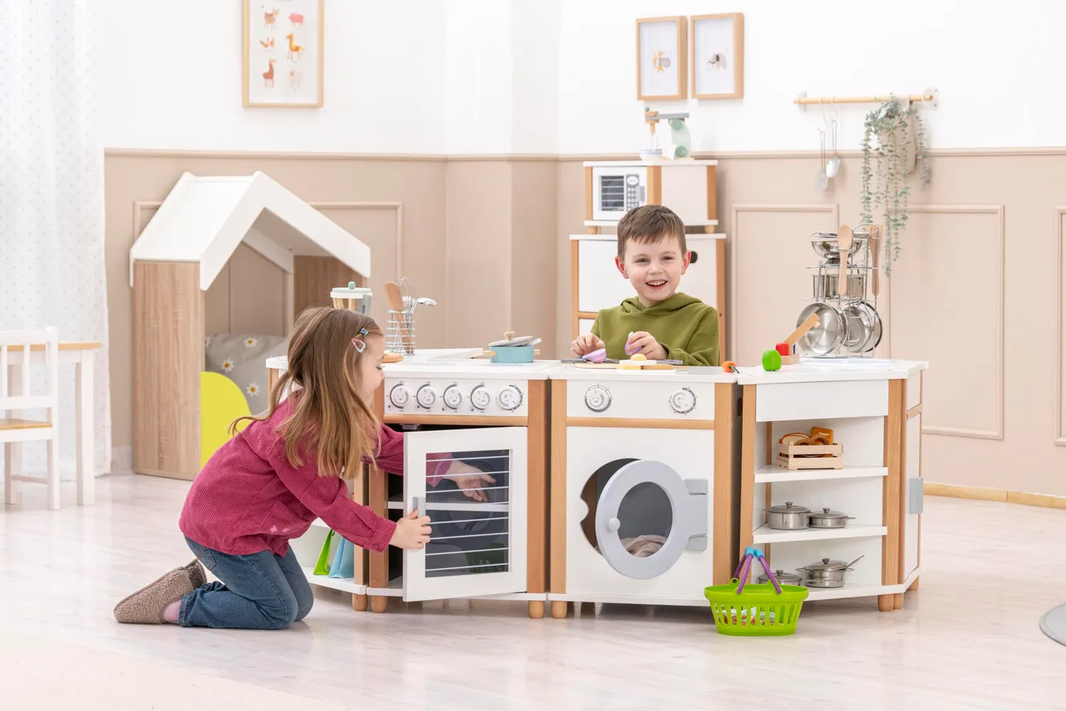 Betzold Kinder-Kochinsel 8-teilig Spielküche halbrund