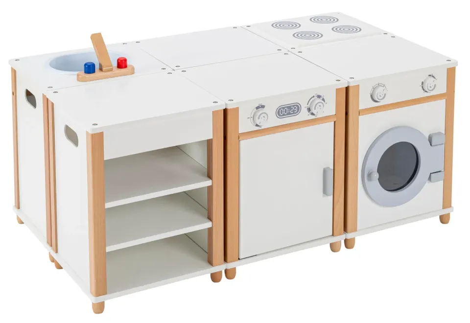 Betzold Kochinsel 6-teilig Spielküche mit Spüle