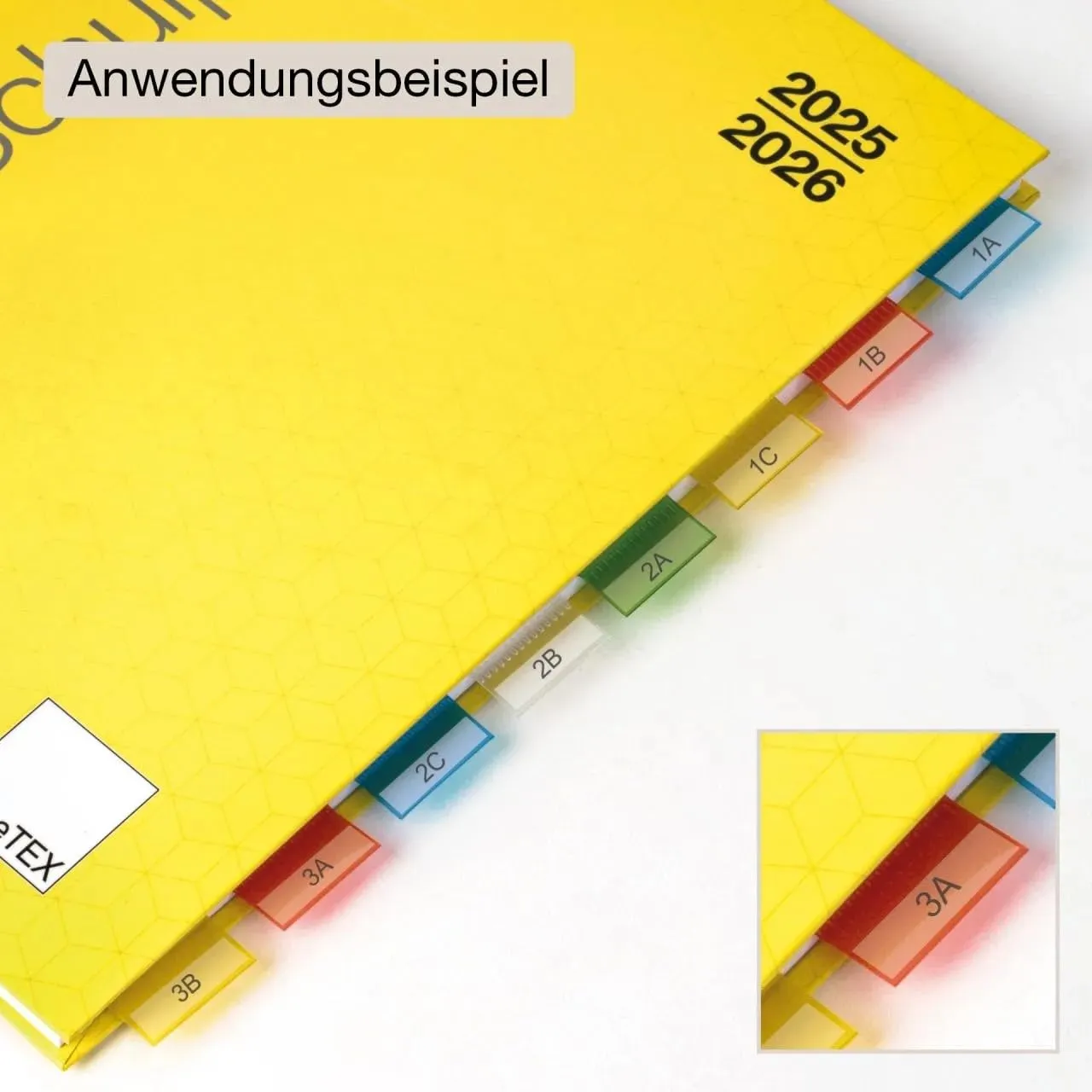 TimeTEX Register-Tab Reiter 12-teilig A4 selbstklebend