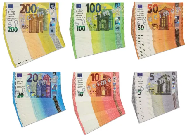 Betzold Euro-Lerngeldscheine Spielgeld 130-teilig Kunststoff