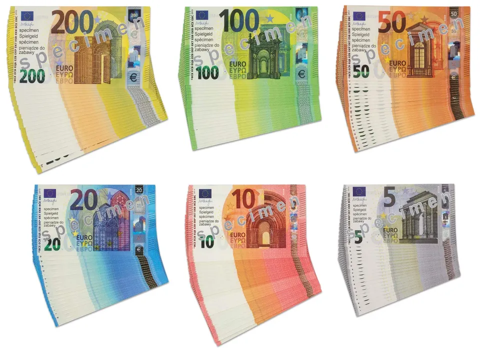 Betzold Euro-Lerngeldscheine Spielgeld 130-teilig Kunststoff