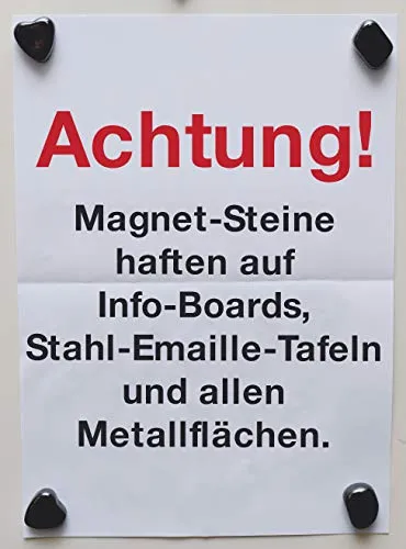 TimeTEX Magnetische Steine schwarz metallic ca. 20 Stück