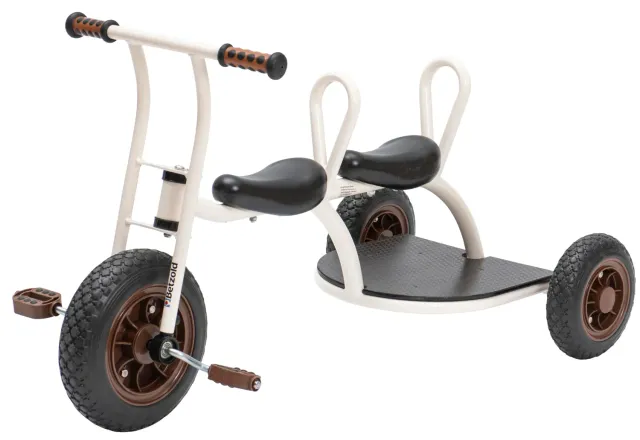 Betzold Buddy Dreirad 2-Sitzer mit Lehne Trittbrett
