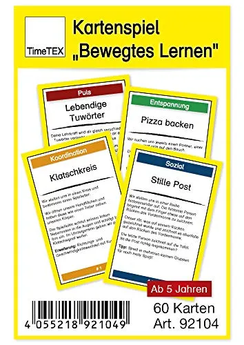 TimeTEX Bewegtes Lernen 92104 Kartenspiel 60-tlg im Etui