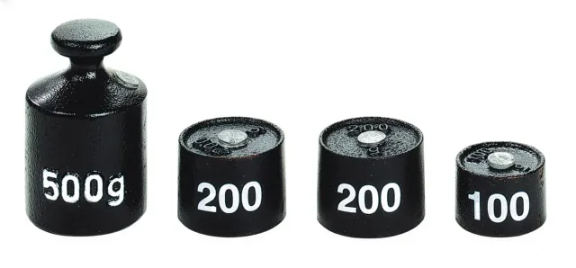 Betzold Gewichte für Waage Zusatzgewichte 4er Metall 100-500 g