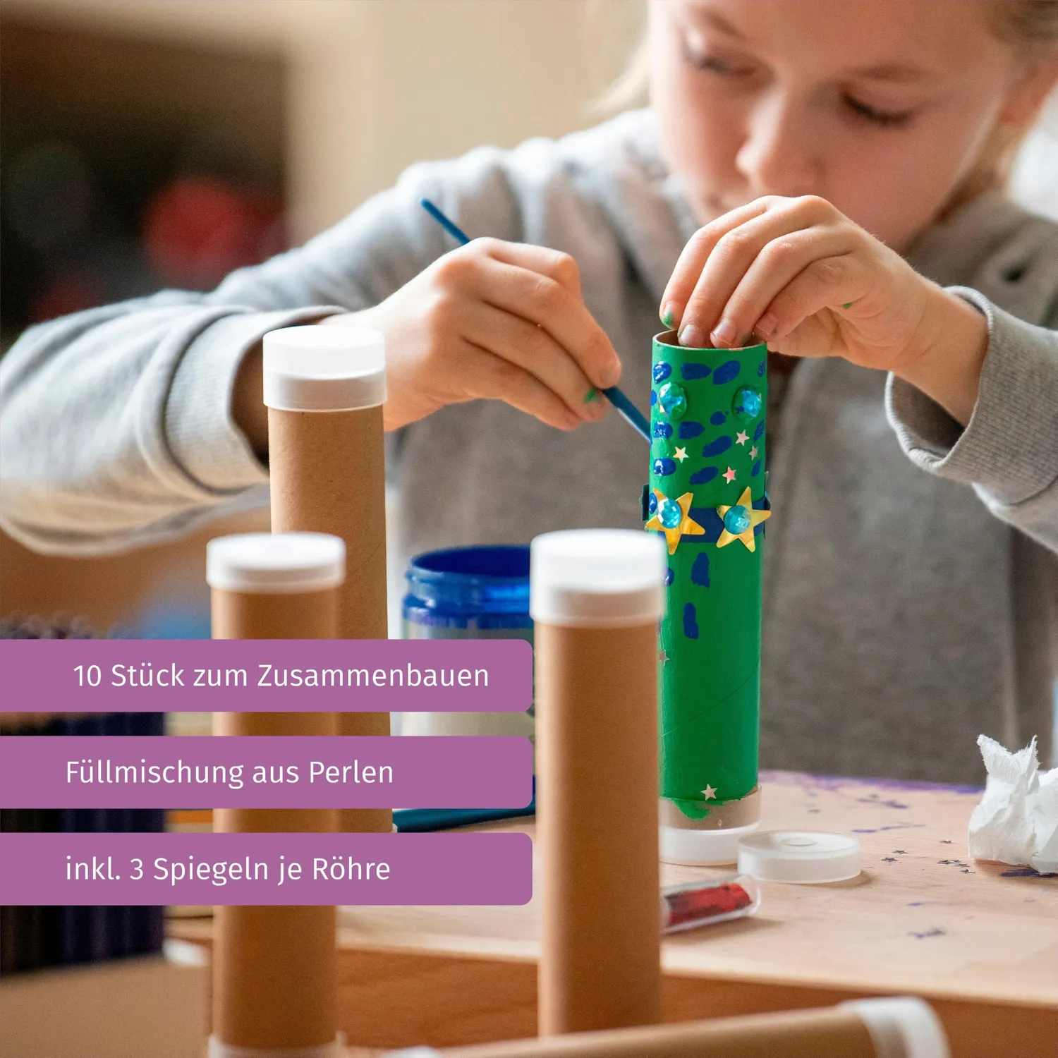 Betzold Kaleidoskop Bastelset 10er Set für Kinder