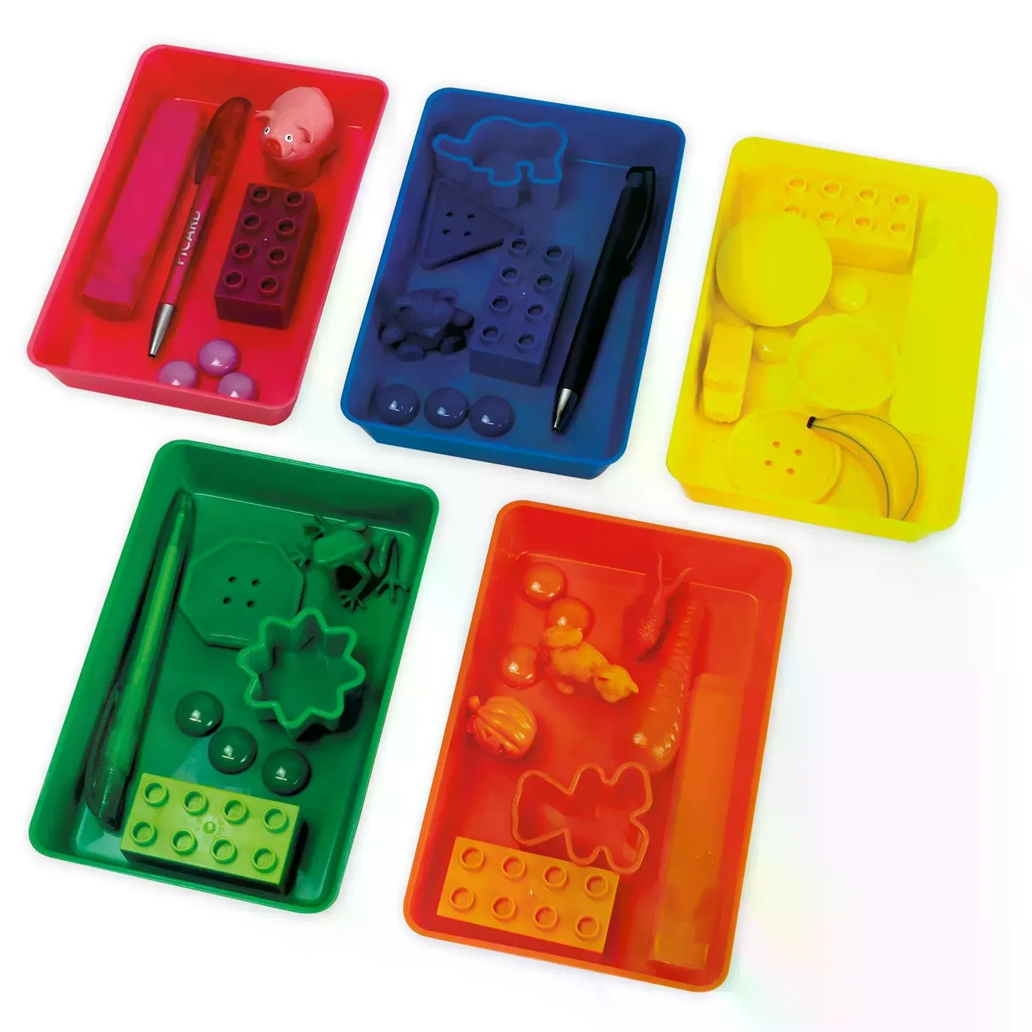 TimeTEX Materialschalen 5-teilig Sortierschalen 12x18 cm