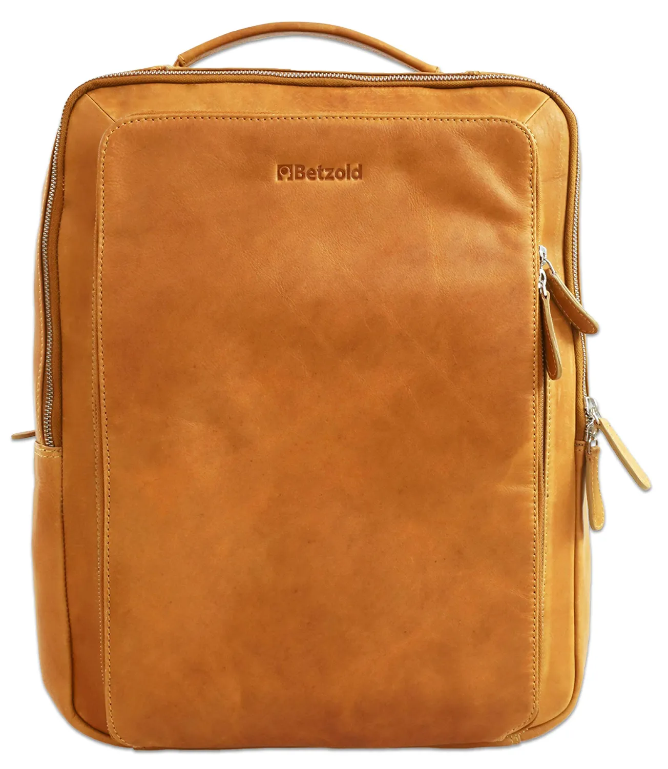 Betzold Jumba Lehrer-Rucksack aus Rindsleder 15-Zoll-Laptopfach
