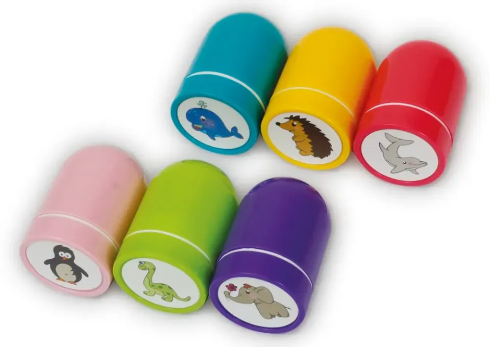 TimeTEX Tiere Dauer-Stempel 62022 Stempelset 6-teilig rot