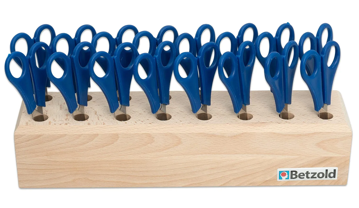 Betzold 80523 Bastelscheren 16 Stück Holzständer