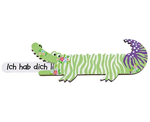 Betzold Lesekroko Spucks-Aus Lese-Krokodil 25 cm Sperrholz