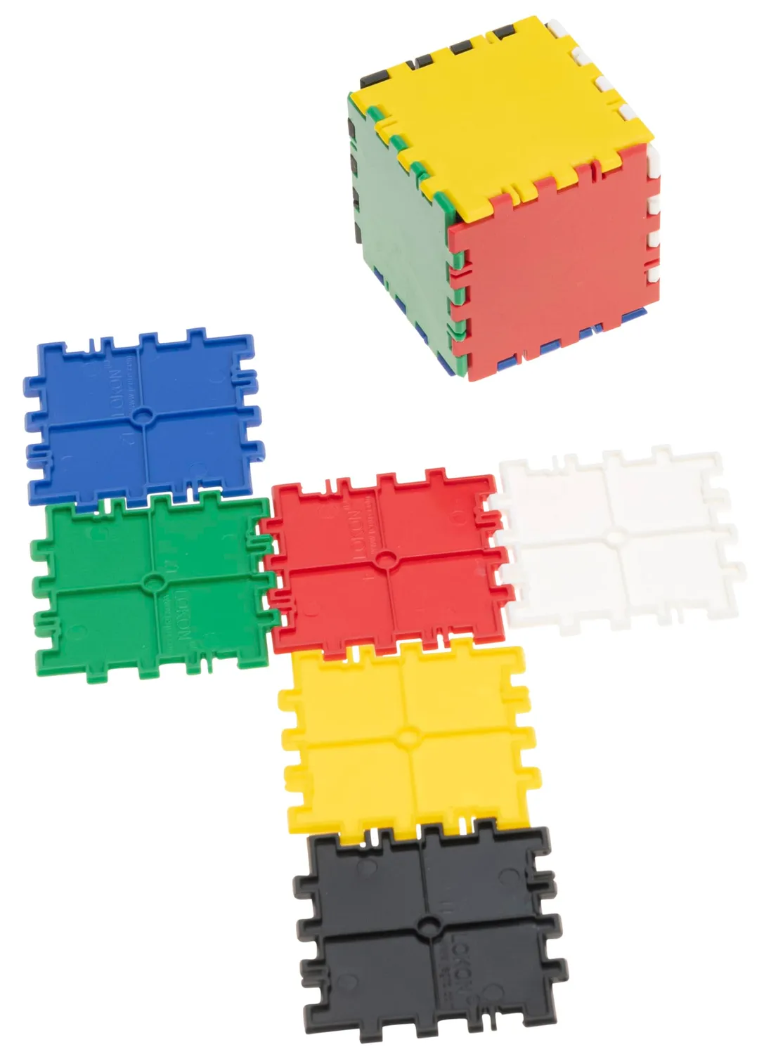 Betzold LOKON Würfel und Quader Steckbausteine 144-tlg Geometrie