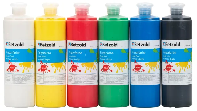 Betzold Fingerfarben 6er-Set 6x750 ml auswaschbar