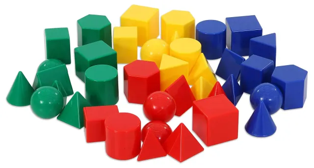 Betzold Geometrie-Körper-Set 40-teilig 4-farbig