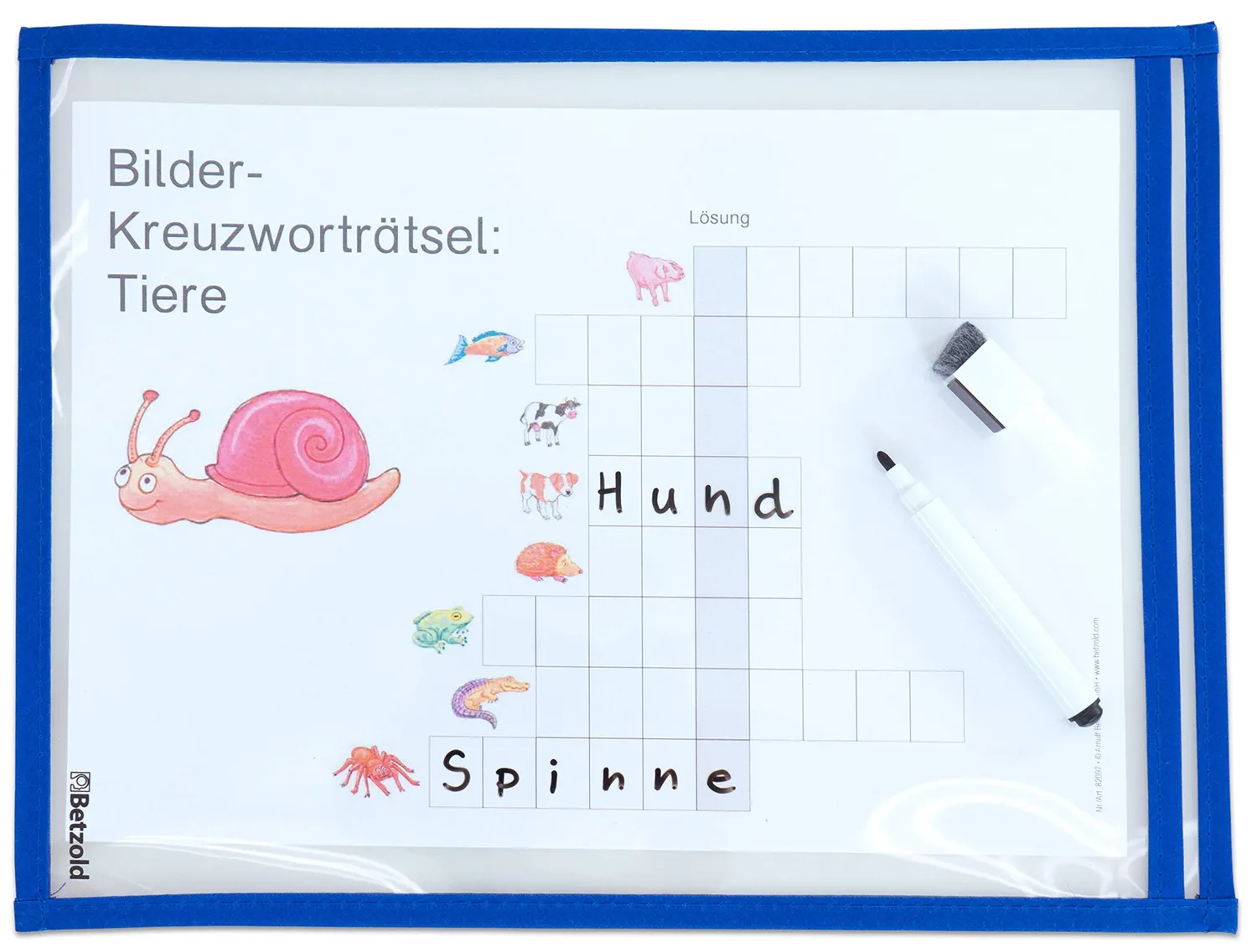Betzold Lerntaschen DIN A4 transparent wiederverwendbar