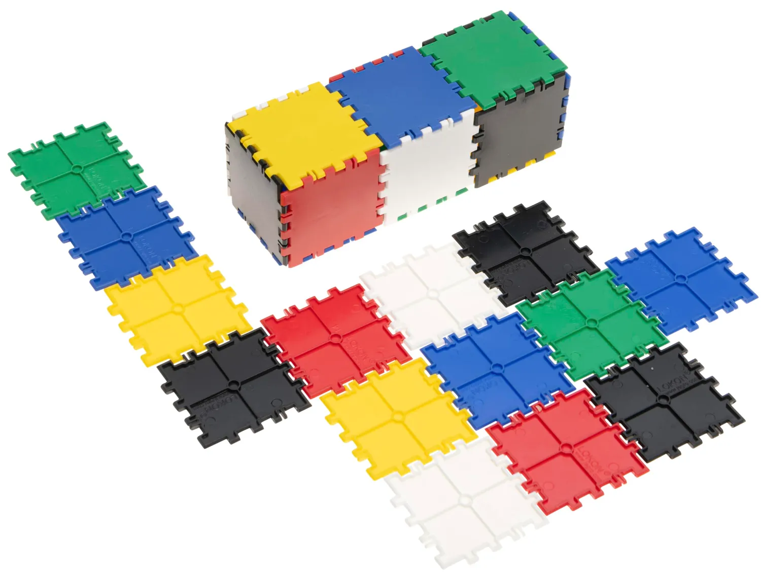 Betzold LOKON Würfel und Quader Steckbausteine 144-tlg Geometrie