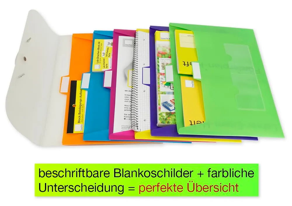 TimeTEX Hänge-Orga-Mappe A4 7 Fächer transparent