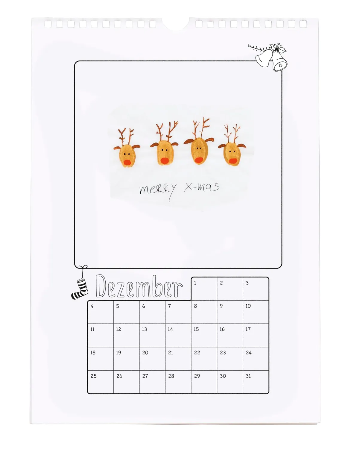 Betzold Bastel-Kalender Lernende Blanko-Wandkalender