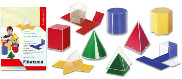 Betzold Geometriesatz Körper und Netze 8 Körper befüllbar