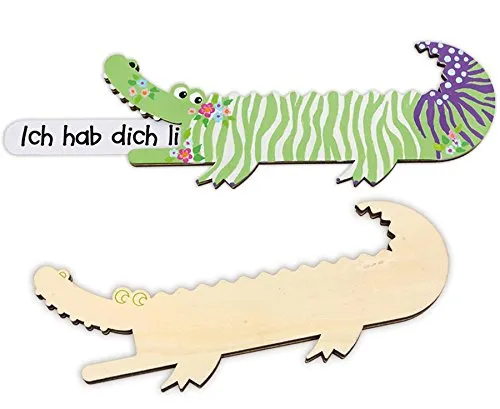 Betzold Lesekroko Spucks-Aus Lese-Krokodil 25 cm Sperrholz