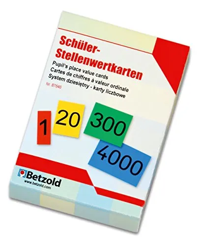 Betzold Stellenwert-Karten 0-9999 Rechenkarten 40-teilig