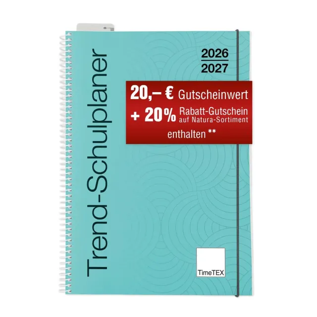 TimeTEX Trend-Schulplaner A5 2026-2027 Ringbuch