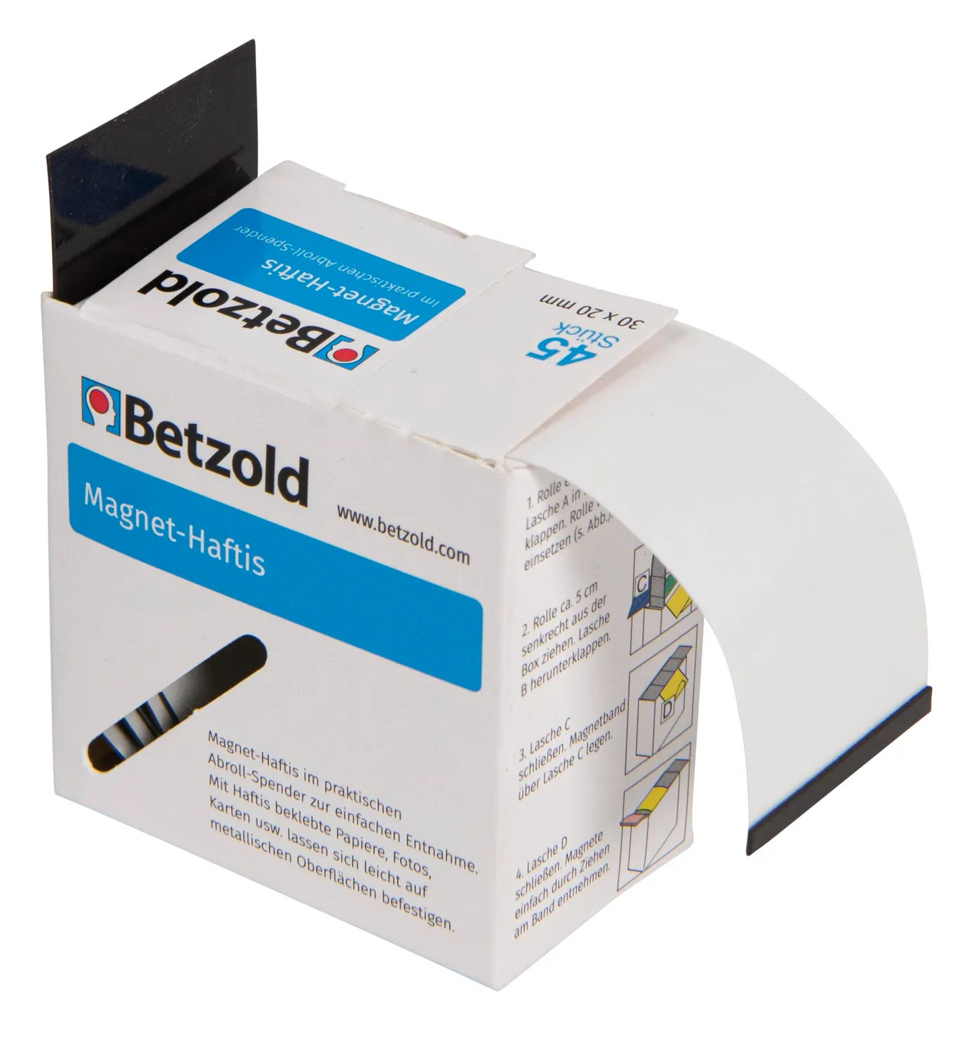 Betzold Magnet-Haftis im Abroller 45 Stück 3x2 cm