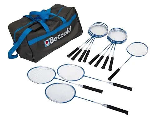 Betzold Badminton-Schläger-Set 12 Stück für Anfänger